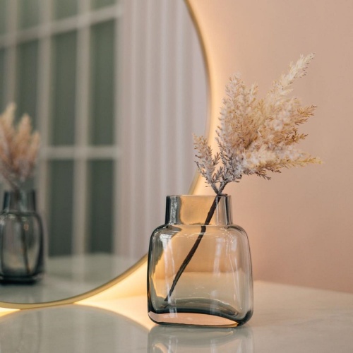 Ваза стекло 12,7*8*14,7см СЕРЫЙ Магамакс Ekg-11 фото 7