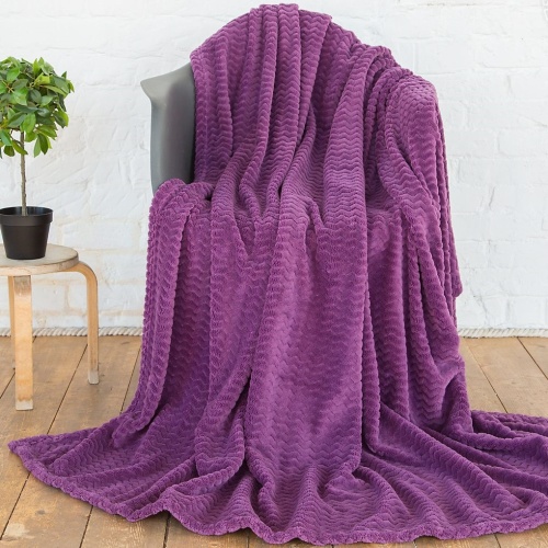 Плед 180*200см флис РОСКОШЬ сирень Арт Постель фото 3