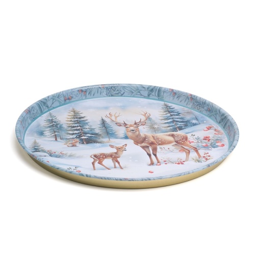 Поднос метал. 33см ЗИМНЯЯ СКАЗКА Agness 898-242 фото 2