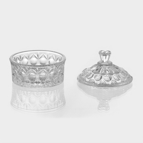 Сахарница стекло 250мл 10,5*10,5см КРУГИ Доляна 3922918 фото 3 Сахарница стекло 250мл 10,5*10,5см КРУГИ Доляна 3922918 фото 3