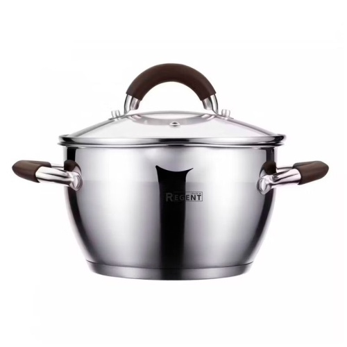 Кастрюля нерж. сталь 1,6л Regent TRUFFLE со стекл. крышкой индукция 67-0216 фото 2