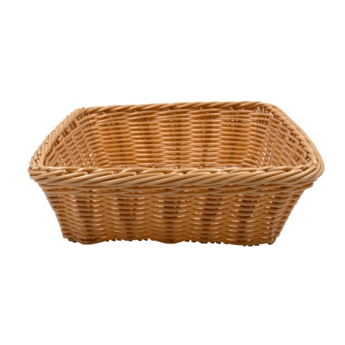 Корзина для фруктов 24*24*7,5см ПОЛИРОТАНГ бежевый Магамакс Zong-18 фото 2