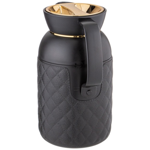 Термокувшин 1000мл Agness ЧЕРНЫЙ стекло пластик 734-105 фото 2