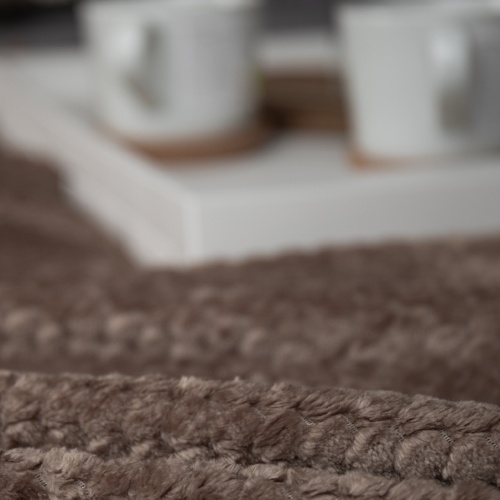 Плед 150*200см фланель R-Ромбики КОРИЧНЕВЫЙ Absolute TF FNJ BR2 1520 18-1017 фото 3