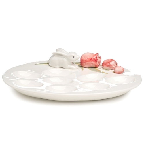 Блюдо для яиц фарфор 23*21см SUNDAY 58-1054 фото 2