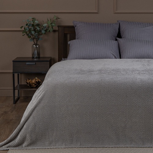 Плед 200*220см фланель R-Ромбики СЕРЫЙ Absolute TF FNJ GY 2022 16-3802 фото 2 Плед 200*220см фланель R-Ромбики СЕРЫЙ Absolute TF FNJ GY 2022 16-3802 фото 2