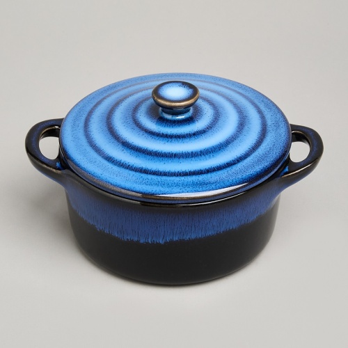 Горшочек для запекания 0,6л REACTIVE BLUE Agness 780-132 фото 2