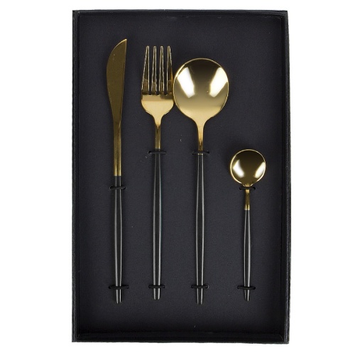 Набор столовых приборов 4пр ЧЕРНЫЙ Nouvelle Home 9902499-1 фото 2