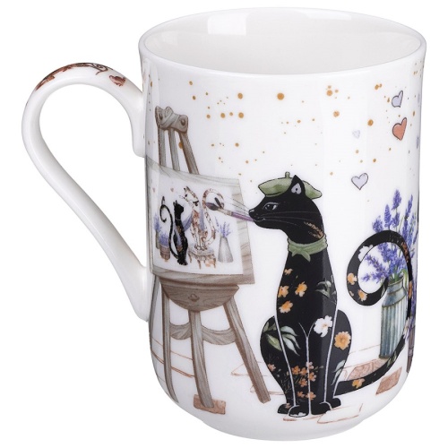 Кружка фарфор 330мл ЛАВАНДОВЫЕ КОТЫ МОЛЬБЕРТ Lefard 425-178 фото 2