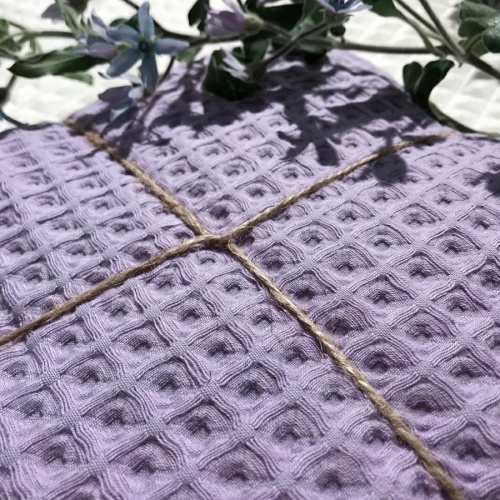 Полотенце вафельное 100*150см БОХО лаванда Votex Home 608 фото 2