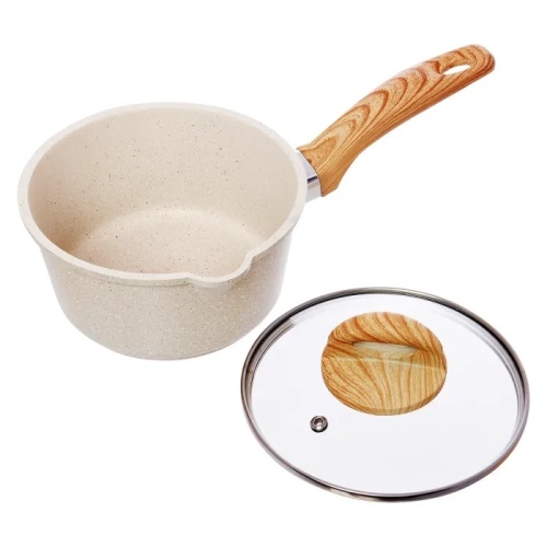 Ковш антипр. покр. 1,3л Традиция ВАНИЛЬ со стекл. крышкой ТВ1163 фото 5