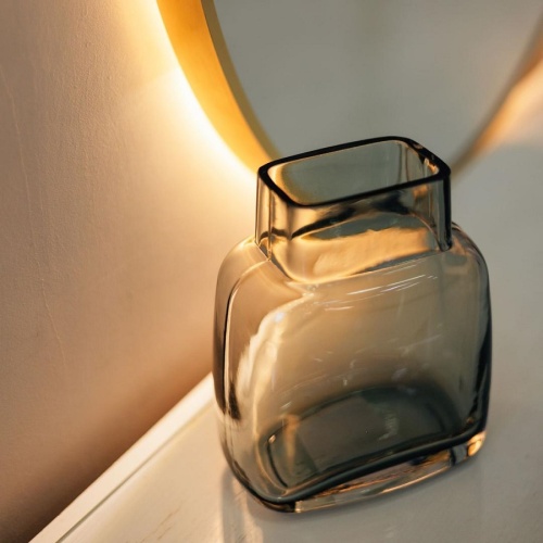 Ваза стекло 12,7*8*14,7см СЕРЫЙ Магамакс Ekg-11 фото 4