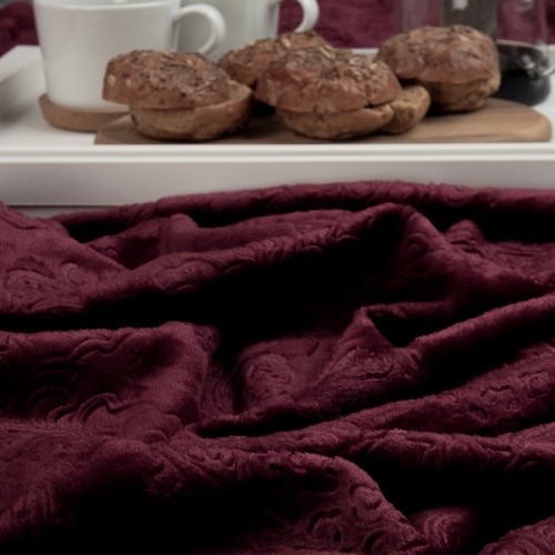 Плед 150*200см фланель D-Дамаск БОРДОВЫЙ Absolute TF FNE BOR4 1520 19-1940 фото 4