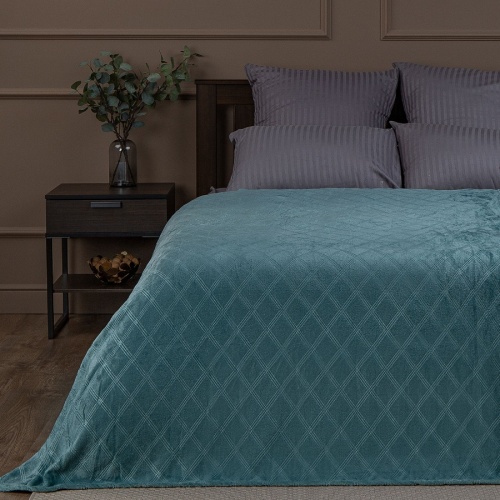 Плед 150*200см фланель C-Клетка МЕНТОЛОВЫЙ Absolute TF FNE ME3 1520 16-4612 фото 2