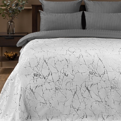 Плед 150*200см фланель M-Мрамор БЕЛЫЙ Absolute TF FNL W-SL 1520 фото 2