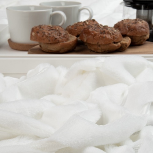 Плед 200*220см мех Полосы БЕЛЫЙ Texrepublic TCH KS W 2022 11-4001 фото 4