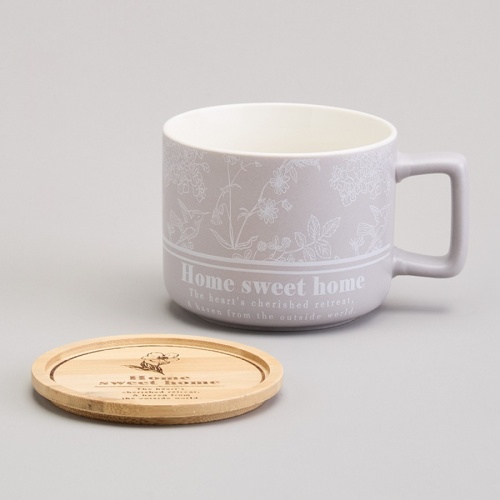 Кружка фарфор 400мл HOME SWEET HOME низкая с крышкой Lefard 756-478 фото 4