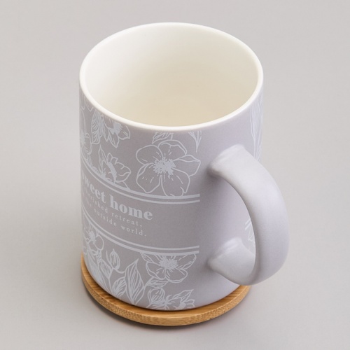 Кружка фарфор 400мл HOME SWEET HOME высокая с крышкой Lefard 756-480 фото 6
