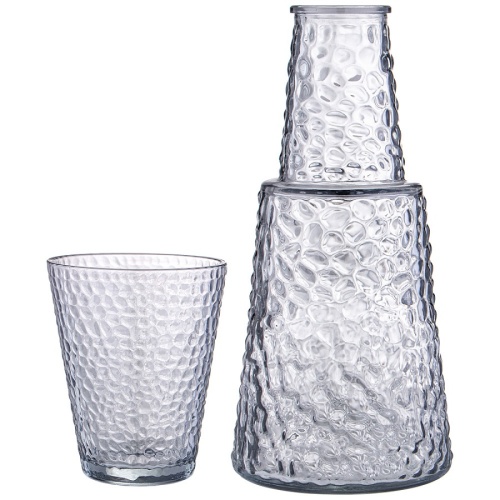 Графин стекло 0,8л GREY крышка-стакан Agness 889-167 фото 2