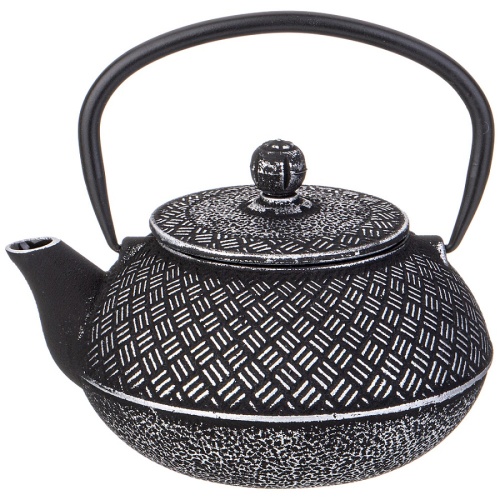 Чайник заварочный чугун 800мл Lefard ЭМАЛЬ ЧЕРНЫЙ с ситом 734-094 фото 2