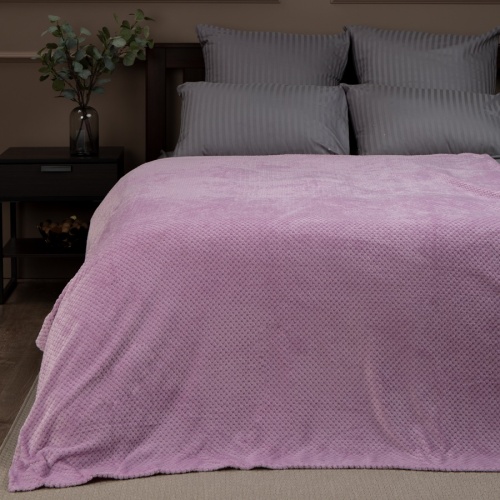 Плед 150*200см фланель R-Ромбики СИРЕНЕВЫЙ Absolute TF FNJ LTLI 1520 14-3204 фото 2