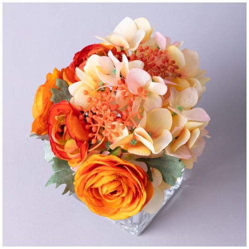 Букет искусственных цветов 16см в квадратной вазе Lefard 287-549 фото 2