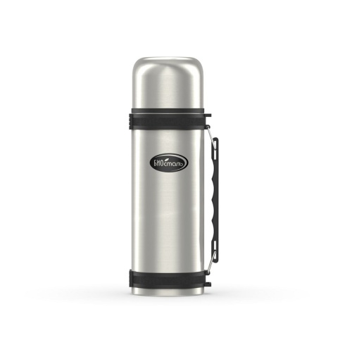 Термос 1200мл Biostal у/г нерж. сталь клапан крышка-чашка складная ручка NY-1200-2 фото 2