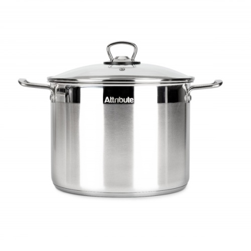 Кастрюля нерж. сталь 8,0л Attribute MASTER CHEF со стекл. крышкой индукция ASM008 фото 2