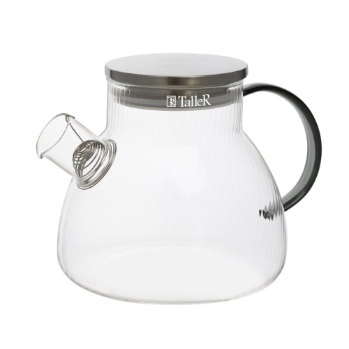 Чайник заварочный стекло 1000мл Taller с пружинкой TR-98243 фото 2