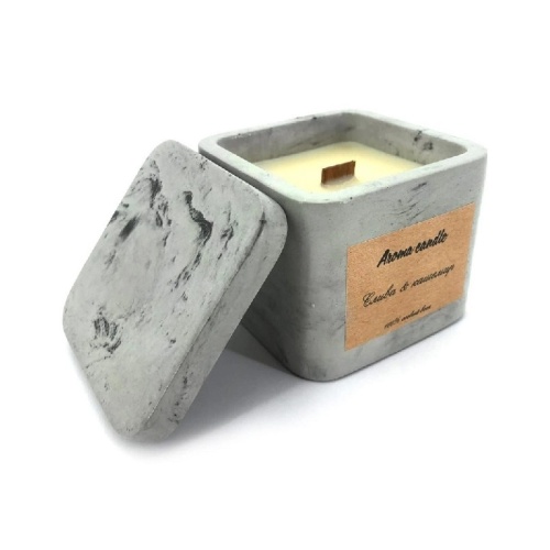 Аромасвеча в кубе СЛИВА-КАШЕМИР Aroma Candle фото 2