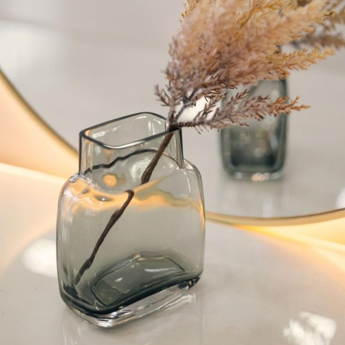 Ваза стекло 12,7*8*14,7см СЕРЫЙ Магамакс Ekg-11 фото 6