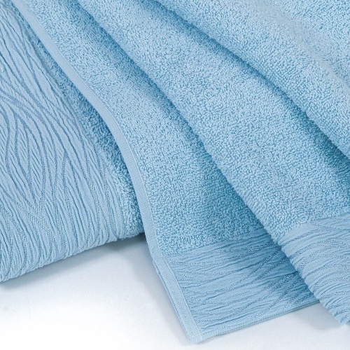 Полотенце махровое 70*140см МОДЕРН голубой Арт Дизайн фото 2