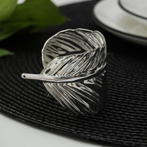 Кольцо для салфеток 6,5*4,5*5см ЛИСТ Богема 6968771 фото 2