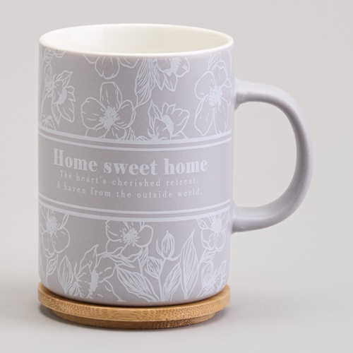 Кружка фарфор 400мл HOME SWEET HOME высокая с крышкой Lefard 756-480 фото 5