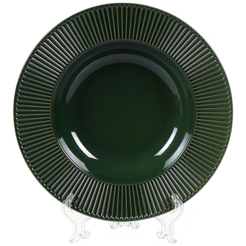 Тарелка суповая керамика 24см EMERALD GREEN Domenik DMD032 фото 2