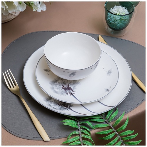 Тарелка обеденная фарфор 25,5см DANDELION ОДУВАНЧИК Lefard 87-279 фото 3