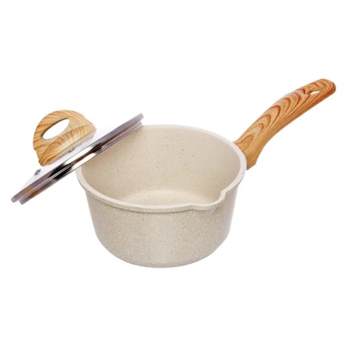 Ковш антипр. покр. 1,3л Традиция ВАНИЛЬ со стекл. крышкой ТВ1163 фото 3