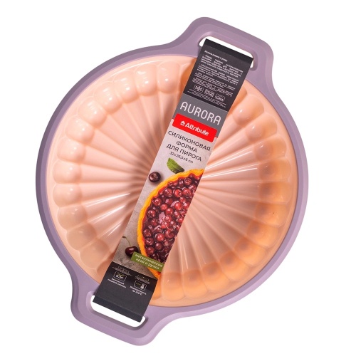 Форма для выпечки силикон Пирог 32*26,5см AURORA с ручками Attribute ABA113 фото 2