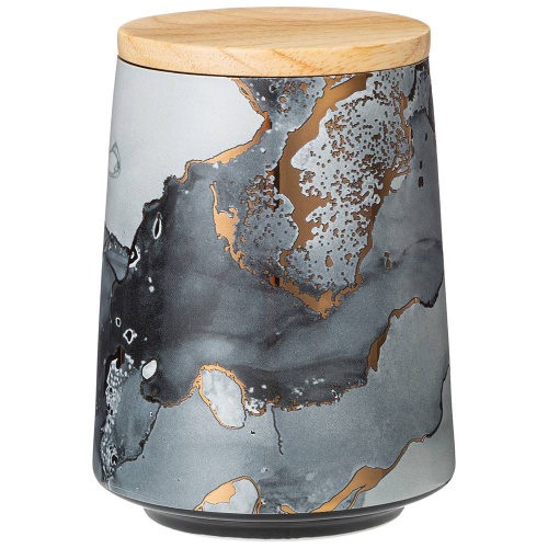 Банка для сыпучих фарфор 650мл 10,5*14см MOON ART черный Lefard 42-389 фото 2 Банка для сыпучих фарфор 650мл 10,5*14см MOON ART черный Lefard 42-389 фото 2