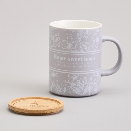 Кружка фарфор 400мл HOME SWEET HOME высокая с крышкой Lefard 756-480 фото 4