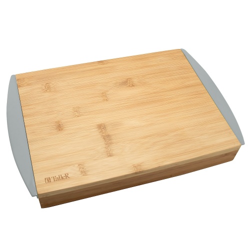 Доска разделочная бамбук 38,5*25см с пластик. лотками Taller TR-52221 фото 2
