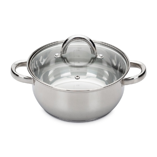 Кастрюля нерж. сталь 2,8л Attribute GRACE со стекл. крышкой индукция ASG020 фото 2