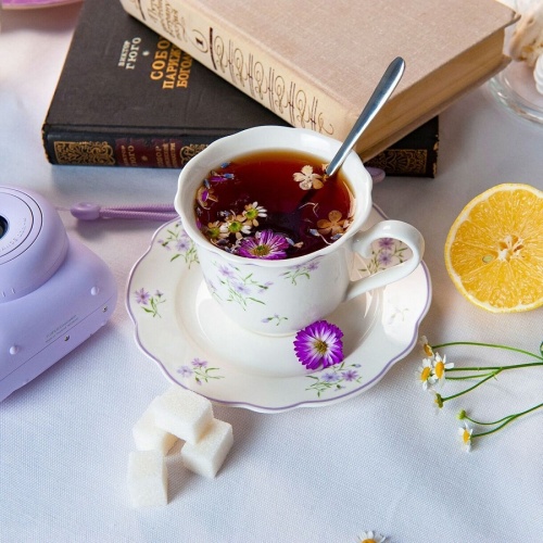 Чайная пара фарфор 250мл ЛЕТНИЕ ВОСПОМИНАНИЯ Home Queen 77254 фото 7