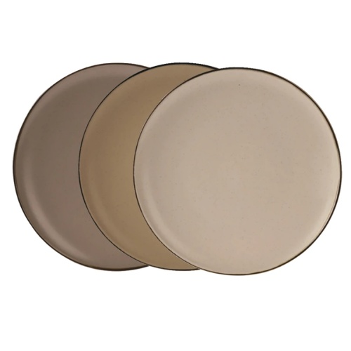 Тарелка обеденная керамика 27см ЗОЛОТОЙ ОБОД 3 цвета Купман Q75102510 фото 2