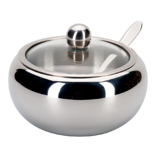 Сахарница нерж. сталь 450мл DESCO с ложкой Regent 93-DE-ZU-12 фото 2 Сахарница нерж. сталь 450мл DESCO с ложкой Regent 93-DE-ZU-12 фото 2