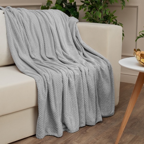 Плед 150*200см фланель R-Ромбики СЕРЫЙ Absolute TF FNJ GY9 037/1520 NC фото 5