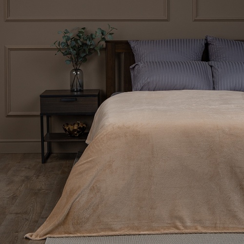 Плед 150*200см фланель БЕЖЕВЫЙ Absolute TF FNP BE8 1520 фото 2