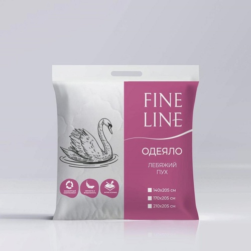 Одеяло Евро Лебяжий пух Полиэстер облегченное Fine Line фото 4