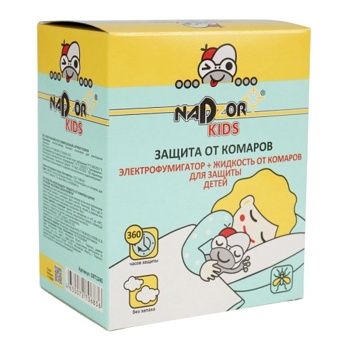 Комплект от комаров NADZOR 30мл Kids без запаха 1/8 фото 2 Комплект от комаров NADZOR 30мл Kids без запаха 1/8 фото 2