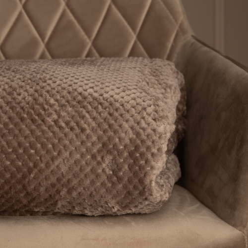 Плед 150*200см фланель R-Ромбики КОРИЧНЕВЫЙ Absolute TF FNJ BR2 1520 18-1017 фото 8